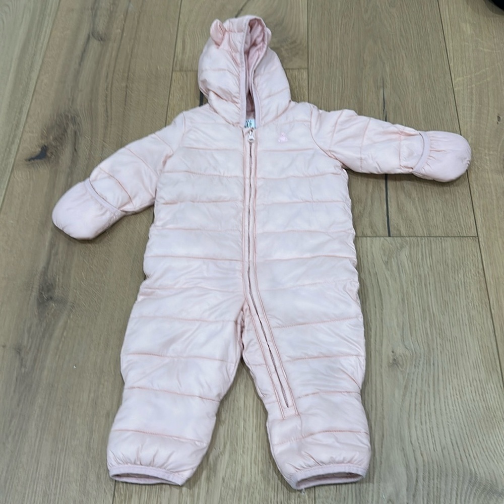 Baby Gap Baby ColdControl Puffer One-Piece 0/6m pink